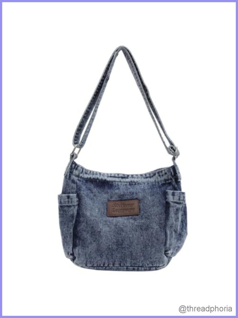 Large Denim Hobo Bag Retro Shoulder Tote Crossbody Purse Women